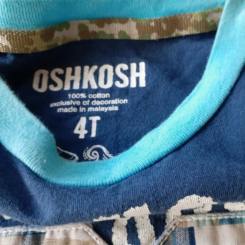 Oshkosh Boys T-Shirt Navy Surf Short Sleeve 4T